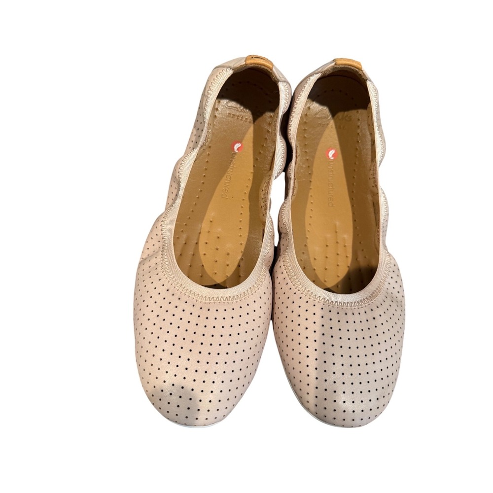 Clarks Artisan Unstructured Pink Perforated‎ Leather Ballet Flats Women's 9.5 M